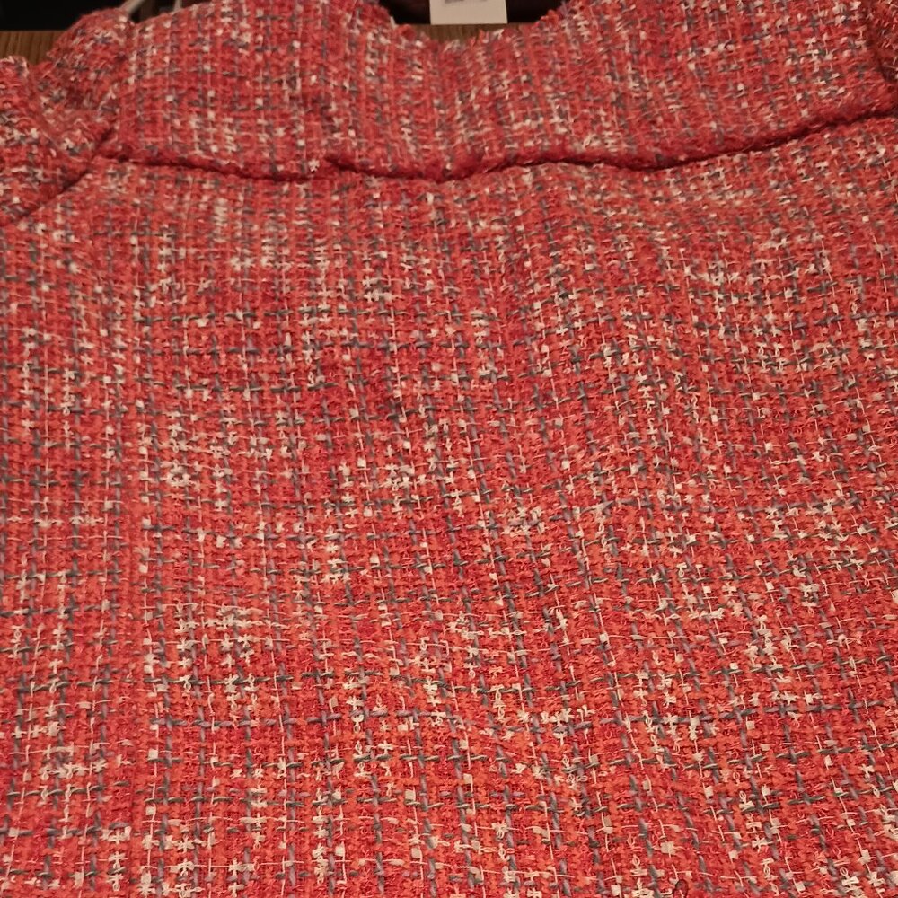Ann Taylor Size 18 Coral Tweed Lady Jacket Blazer (NWT) - Picture 14 of 16